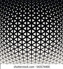 Abstract geometric triangle design halftone pattern