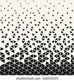 abstract geometric triangle halftone gradient seamless vector pattern