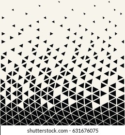 abstract geometric triangle halftone gradient seamless vector pattern