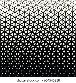 Abstract geometric triangle halftone gradient vector pattern