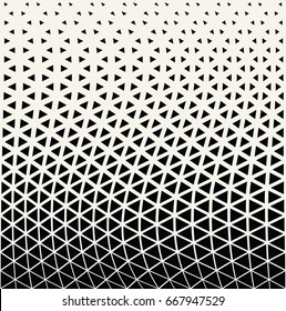 Abstract geometric triangle halftone gradient vector pattern