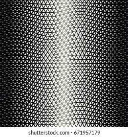 Abstract geometric triangle halftone gradient vector pattern