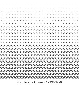 Abstract geometric triangle halftone retro vintage seamless pattern. Vector illustration.