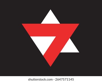 Abstract Geometric Triangle Interlocking Shapes Modern Symbol Design Illustration