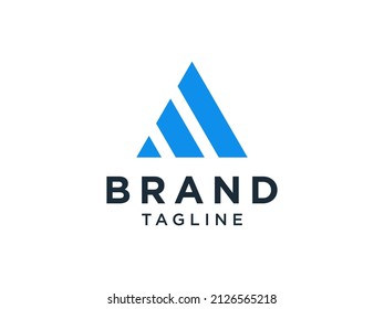Abstract Geometric Triangle Letter A Logo Concept Design Template Element. Flat Vector Illustration.