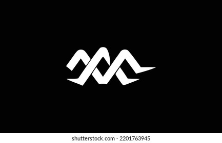 Abstract Geometric Triangle Letter M or AM Logo Concept Design Template Element. Flat Vector Illustration