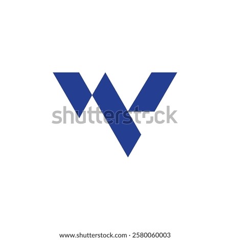 Abstract Geometric Triangle Letter W or Logo Concept Design Template Element. Flat Vector Illustration.
