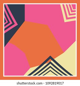 Abstract geometric triangle line style for scarf design