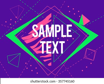 Abstract geometric triangle and lines colorful vector background