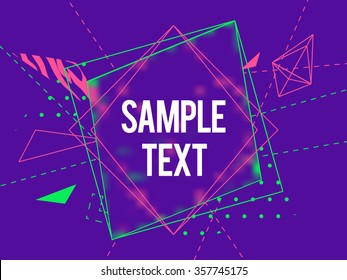 Abstract Geometric Triangle And Lines Colorful Vector Background