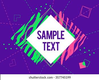 Abstract geometric triangle and lines colorful vector background