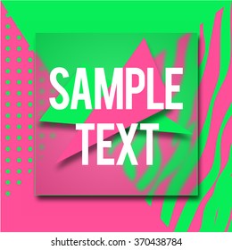  Abstract geometric triangle and lines colorful vector background with place for text. Vector brochure front side templates in abstract style .