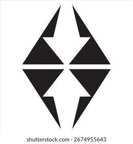 Ilustración vectorial geométrica Abstractas de la silueta del diseño del logotipo del triángulo