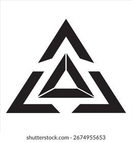 Ilustración vectorial geométrica Abstractas de la silueta del diseño del logotipo del triángulo