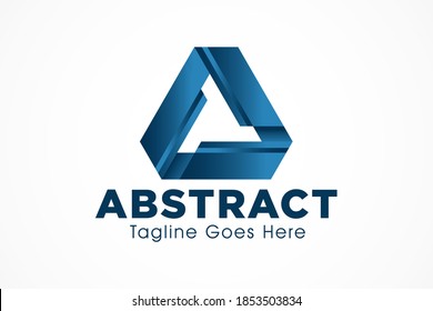abstract geometric triangle logo icon