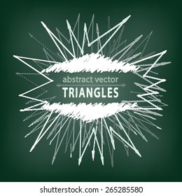 Abstract geometric triangle modern composition on board. Vector illustration