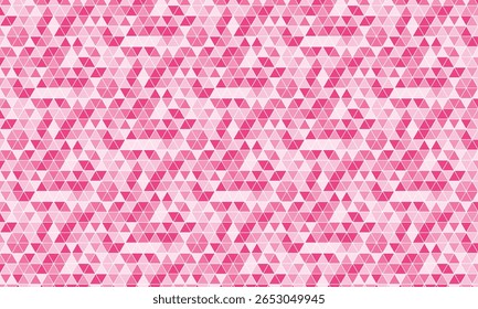 Abstract Geometric Triangle Mosaic with Pink Tones