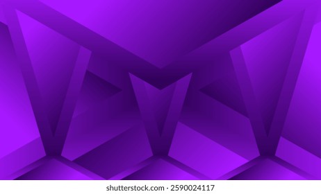 ABSTRACT GEOMETRIC TRIANGLE ON BACKGROUND GRADIENT PURPLE COLOR DESIGN VECTOR TEMPLATE GOOD FOR MODERN WEBSITE, WALLPAPER, COVER DESIGN