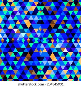 Abstract geometric triangle pattern.Eps 10. Abstract Blue polygonal illustration.