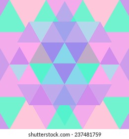 Abstract geometric triangle pattern.Eps 10. Abstract polygonal illustration with blue and pink colors.