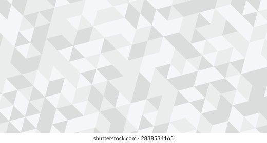 Abstract Geometric Triangle Pattern Background With Light Gray Minimal Low Poly Texture For Design. eps 10