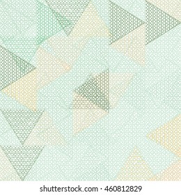 Abstract geometric triangle pattern, background vector, can be used for wallpaper, cover fills, web page background, surface textures.