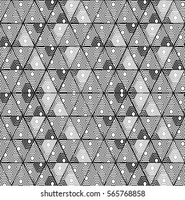 Abstract geometric triangle pattern, background vector. Pattern can be used for wallpaper, cover fills, web page background, surface textures. Vector linen texture.