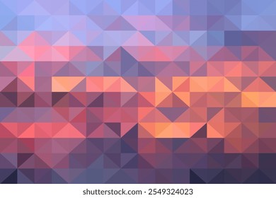 Abstract Geometric Triangle Pattern with Colorful Mosaic Design, Abstract background consisting of triangles, geometric background with gradient.