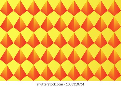 Abstract geometric of triangle pattern and yellow background, Use for tile design, vector illustration, seamless style