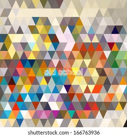 Abstract geometric triangle seamless pattern. Abstract colorful triangles background design vector. Retro pattern of geometric shapes. Triangle Geometrical Multicolored Background. 