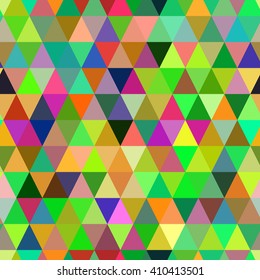 Abstract geometric triangle seamless pattern. Color mosaic backdrop. Vector background. EPS 10.