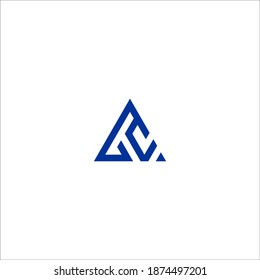 Abstract geometric triangle shape line concept technology. Vector business logo design template
