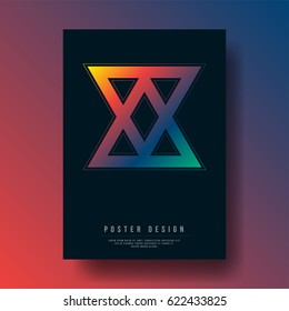 Abstract Geometric Triangle Shapes Cover Design layout for banners, wallpaper, flyers, invitation, posters, brochure, voucher discount - Vector illustration template