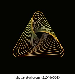 abstract geometric triangle spirograph background. vector illustration.