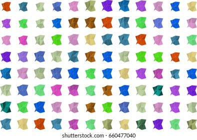 Abstract geometric triangle strip pattern, colorful & artistic for graphic design, catalog, textile or texture printing & background. Style of mosaic or tile. Vector illustration graphic.