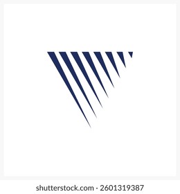 Abstract Geometric Triangle Striped Design Logo