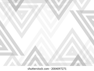 Abstract Geometric Triangle White And Vector Grey Background
