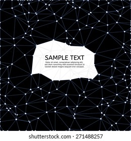 Abstract geometric triangles background with space for text