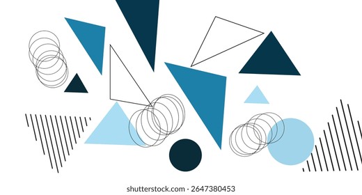 Abstractas fondo de triángulos geométricos. Plantilla para cartel, telón de fondo, portada de libro, folleto y Ilustración vectorial. Vector Eps10