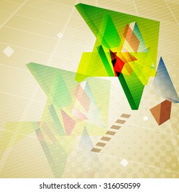 Abstract geometric triangles background. Vector illustration.