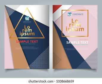 Abstract geometric triangles with circles and lines pattern multicolor for tempalte Brochure, Poster, Banner, Magazine, Business book cover design, Annual report, Corporate Presentation, Portfolio