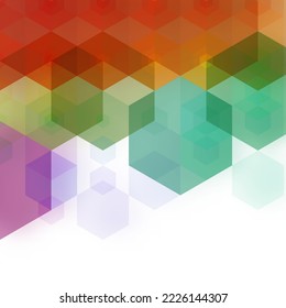 Abstract geometric triangles futuristic technology background. Illustration vector. Color hexagon. 