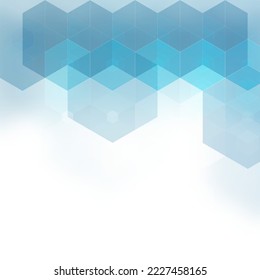 Abstract geometric triangles futuristic technology background. Illustration vector. Blue hexagon. 