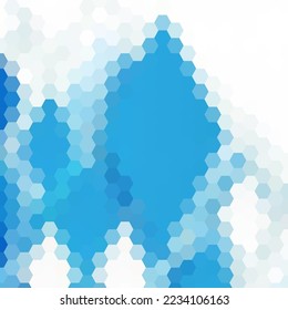 Abstract geometric triangles futuristic technology background. Illustration vector. Blue hexagon.