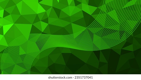 abstract geometric triangles green bio nature background
