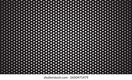 Abstract Geometric Triangles Pattern. Hipster Fashion Design Print Triangle Pattern. Halftone Effect Background. Black and White Arrows Pointing Left and Right. Vector Illustration.