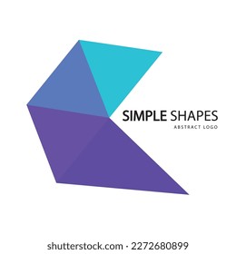 Abstrakte geometrische Dreiecke formen Modernes Design, Vektorpunkte bunter Element für Identität, Logo oder Symbol.
