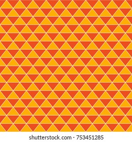 Abstract geometric triangles vintage vector orange background