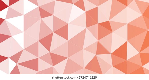 Triángulos geométricos Abstractas en tonos rojos cálidos: fondo de polígono de bajo contenido de polietileno para diseño y marketing