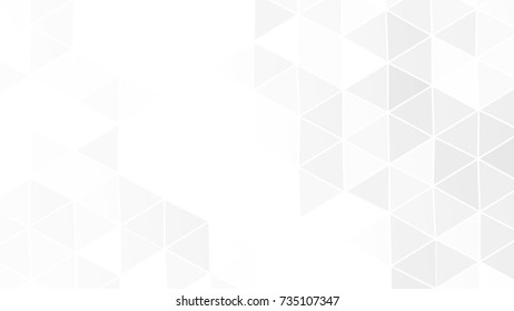 Abstract Geometric Triangles White and Gray Vector Backgrounds